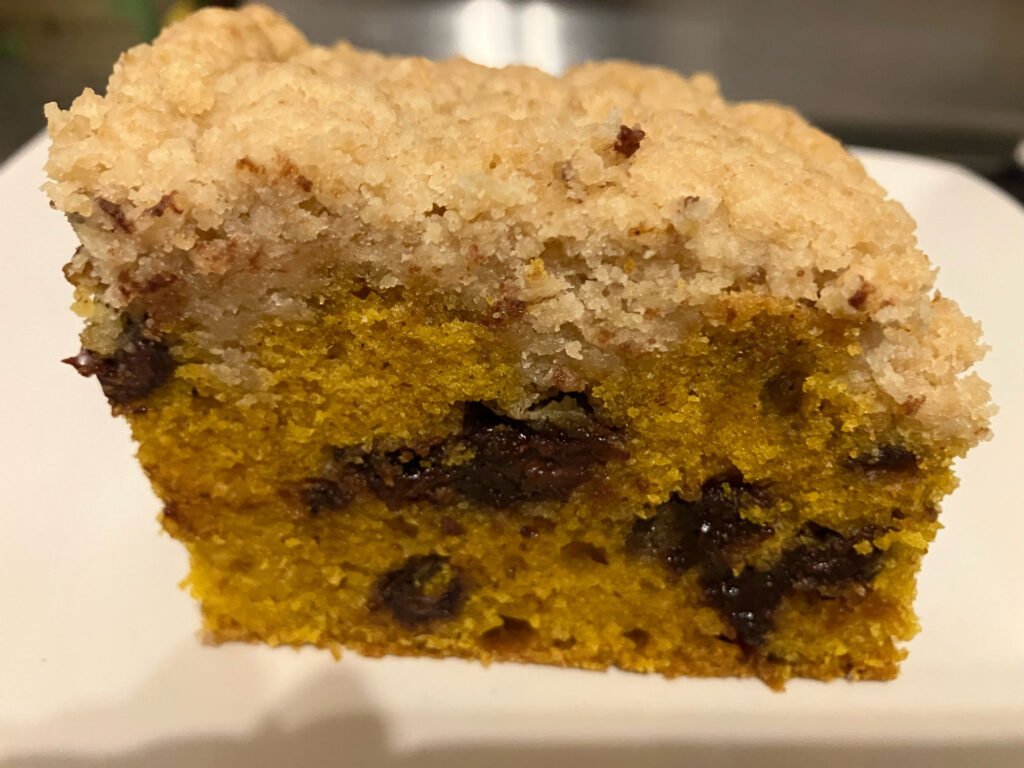 Pumpkin Choc Chip Spice Crumb Cake